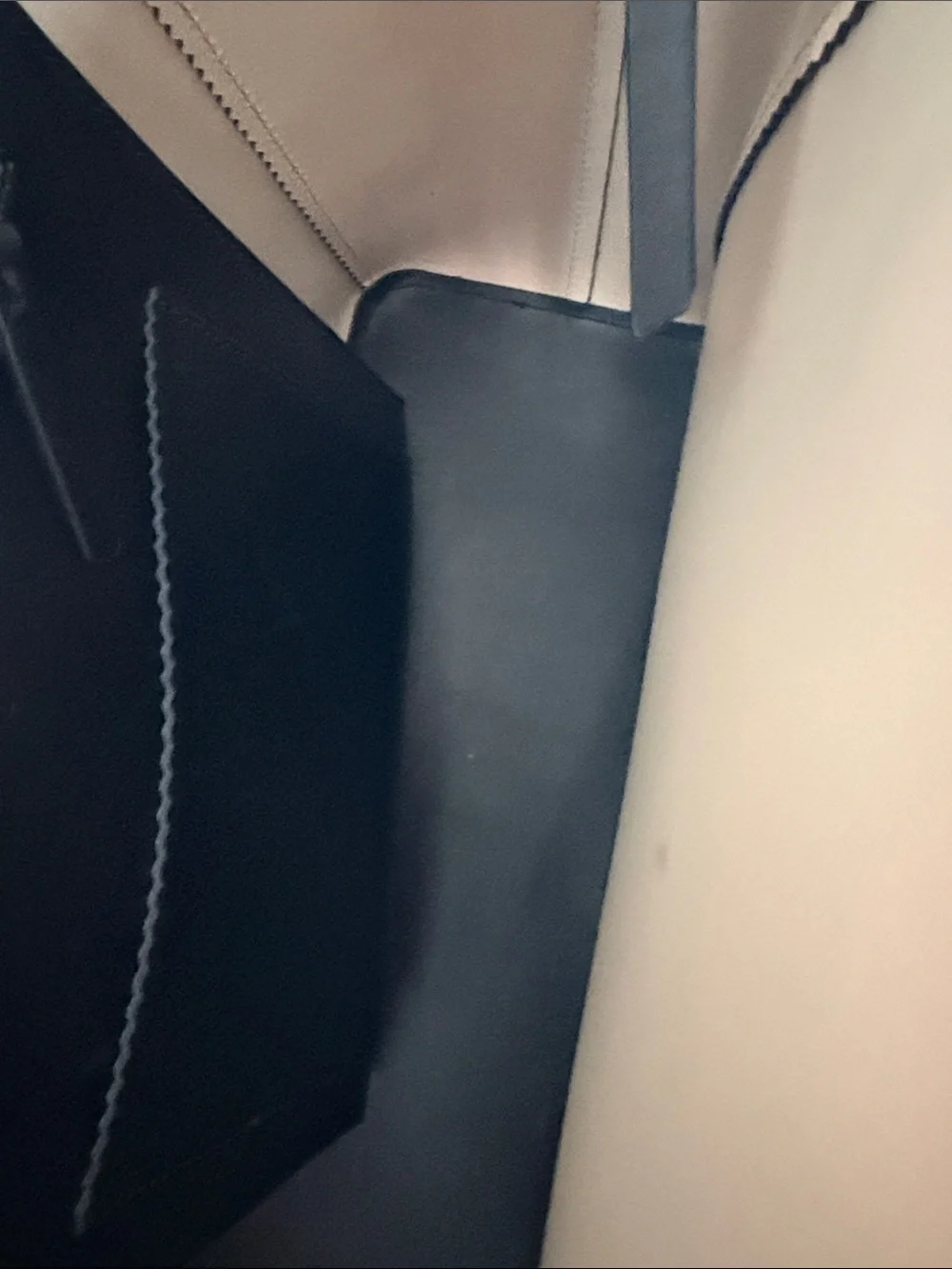 kate spade Black Leather Tote with Gold Logo Accent